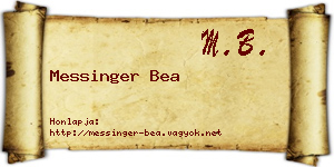 Messinger Bea névjegykártya